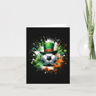 Soccer Byll Leprechaun Hat Irish Kleeblatt Patrick Karte