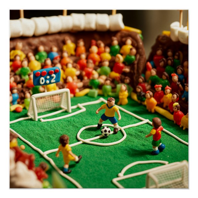 Soccer Cake and candys Stadium Poster (Vorderseite)