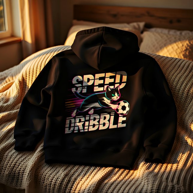 Soccer Cat Art for Women Gamers & Cat Lovers Hoodie (Von Creator hochgeladen)