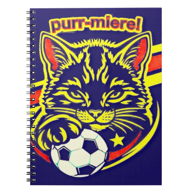 Soccer Cat Grafik Notizblock (Vorderseite)
