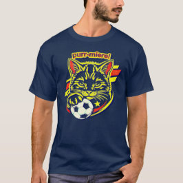 Soccer Cat Grafik T-Shirt