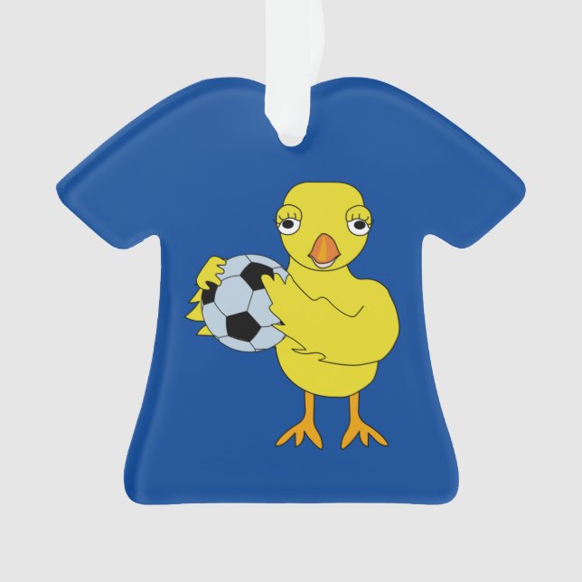 Soccer Chick Ornament (Vorderseite)