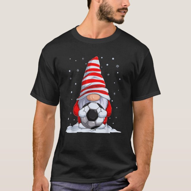 Soccer Christmas Gnome Family Pajamas  T-Shirt (Vorderseite)