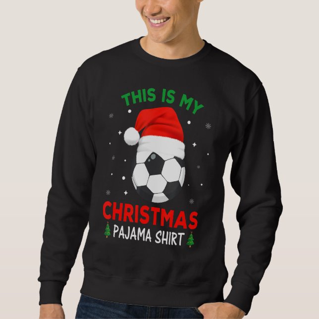 Soccer Christmas Pajama Shirt Boys Kinder Kleinkin (Vorderseite)
