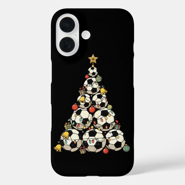 Soccer Christmas Tree Case-Mate iPhone Hülle (Rückseite)