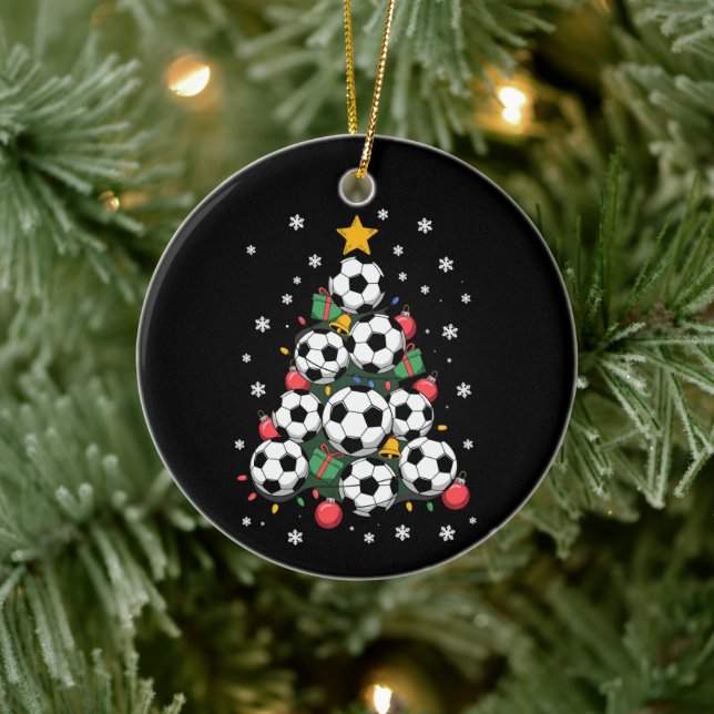 Soccer Christmas Tree Xmas Player Sports Lover Keramik Ornament (Baum)