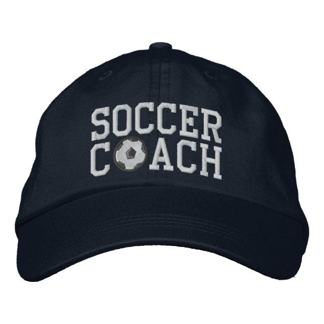 Soccer Coach Cap Bestickte Baseballkappe (Vorderseite)