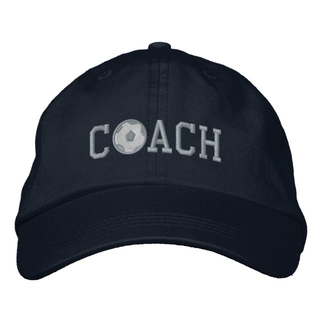 Soccer Coach Cap Bestickte Baseballkappe (Vorderseite)