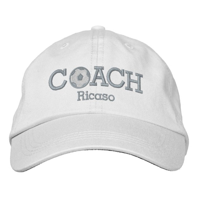 Soccer Coach Cap Personalisiert Bestickte Baseballkappe (Vorderseite)