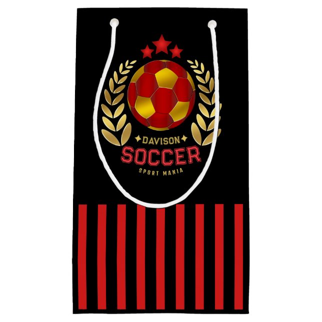 Soccer Crest Design Kleine Geschenktüte (Vorderseite)
