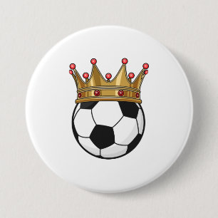 Soccer Crown King Button