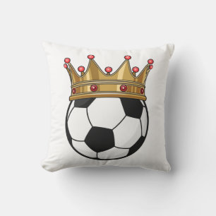 Soccer Crown King Kissen