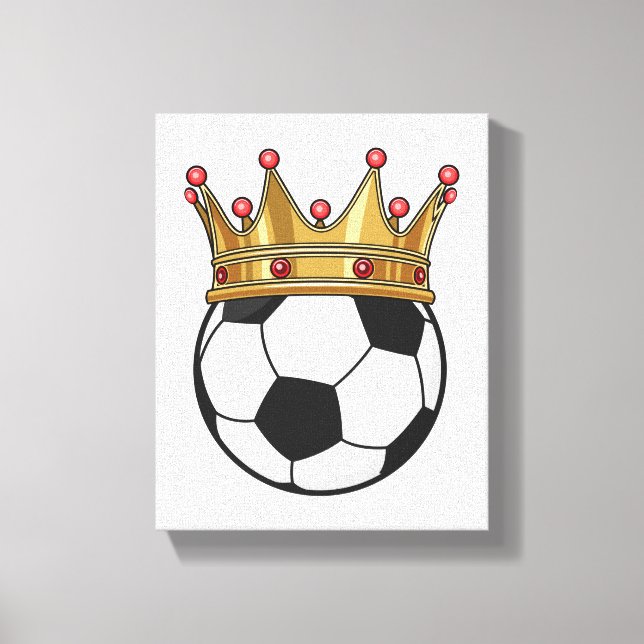 Soccer Crown King Leinwanddruck (Vorderseite)