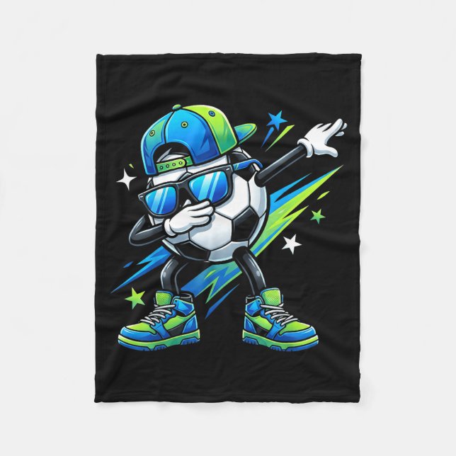 Soccer Dabbing Srts Cool Boys Girls Game Day Srt  Fleecedecke (Vorderseite)