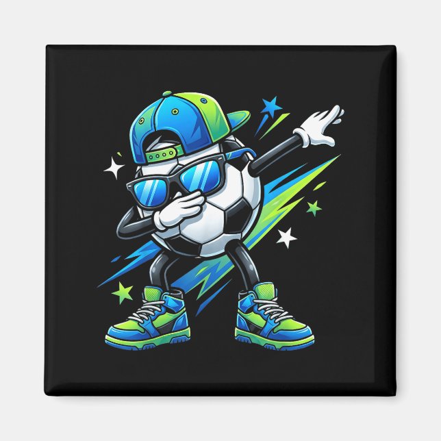 Soccer Dabbing Srts Cool Boys Girls Game Day Srt  Magnet (Vorne)
