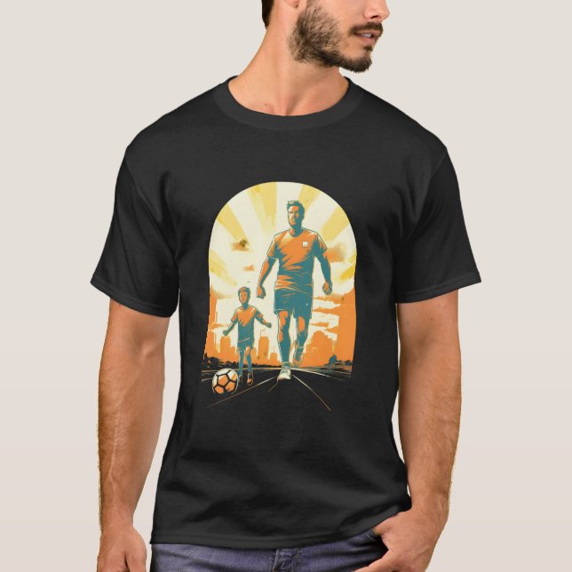 Soccer Dad Father Son Soccer Player Football Sport T-Shirt (Vorderseite)