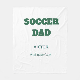 SOCCER DAD FOOTBALL FATHERS DAY GIFTS GREEN SIMPLE FLEECEDECKE