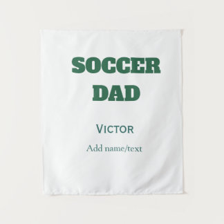 SOCCER DAD FOOTBALL FATHERS DAY GIFTS GREEN SIMPLE WANDTEPPICH