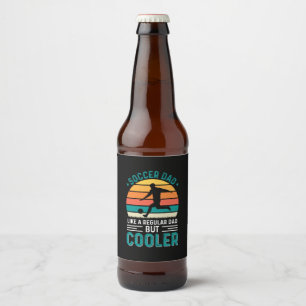 Soccer Dad Retro Sunset Bierflaschenetikett