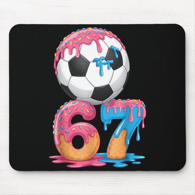 Soccer Drip Number 67 Boys Soccer Player 67  Mousepad (Vorne)