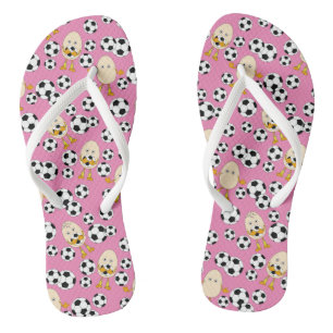 Soccer Egghead Muster Socken Flip Flops