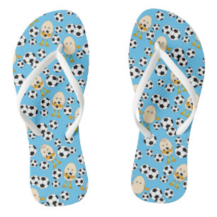 Soccer Egghead Muster Socken Flip Flops
