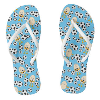 Soccer Egghead Muster Socken Flip Flops