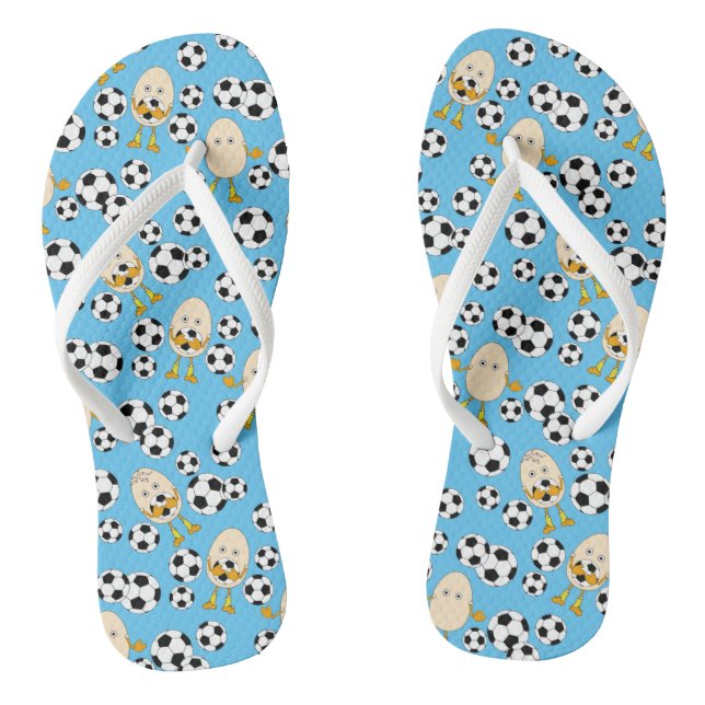 Soccer Egghead Muster Socken Flip Flops (Fußbett)