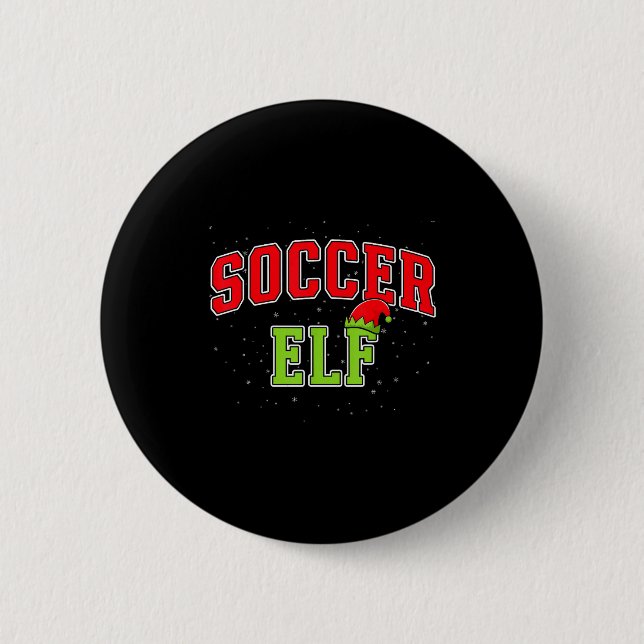 Soccer Elf Christmas Family Matching Group Xmas  Button (Vorderseite)