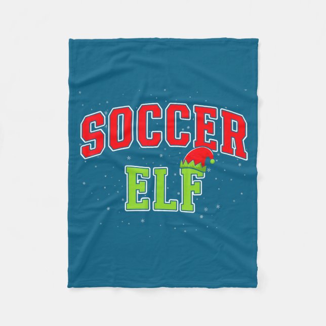 Soccer Elf Christmas Family Matching Group Xmas  Fleecedecke (Vorderseite)