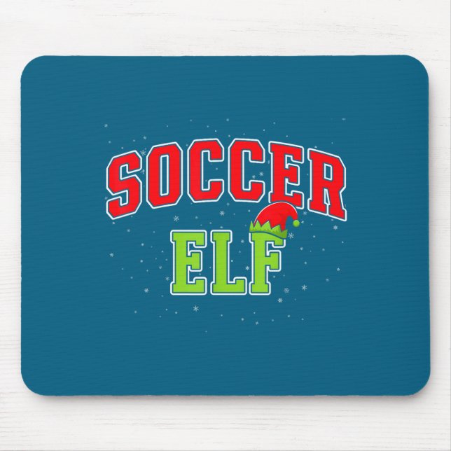 Soccer Elf Christmas Family Matching Group Xmas  Mousepad (Vorne)