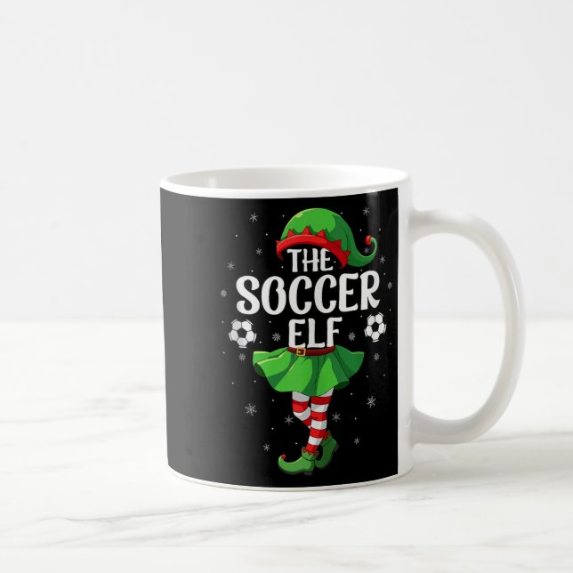 Soccer Elf Christmas Girls Women Elf Squad Xmas Fa Kaffeetasse (Rechts)