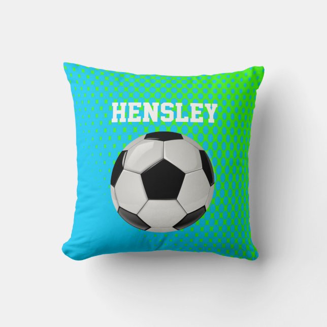 Soccer Fan Custom Throw Pillow Kissen (Vorderseite)
