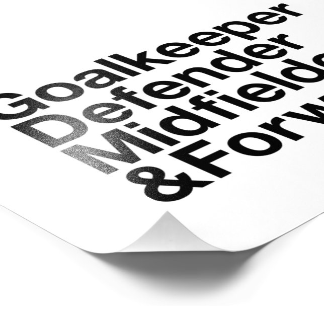 SOCCER Fan Fotodruck (Ecke)