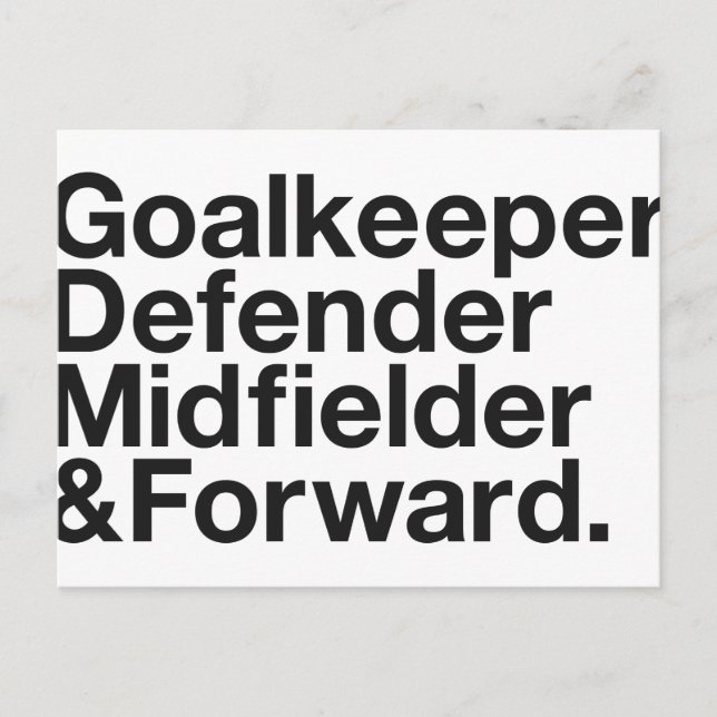 SOCCER Fan Postkarte (Vorderseite)