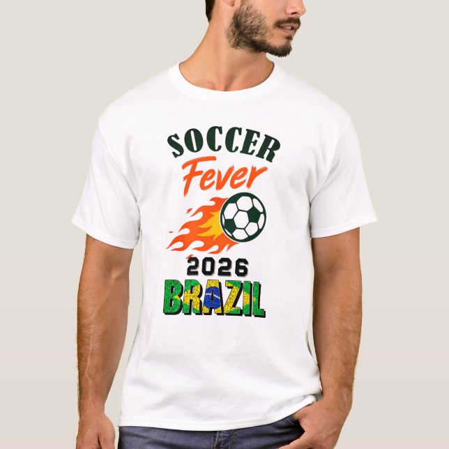 SOCCER Fever 2026 Brasilien Fan Gear Limited Editi T-Shirt (Vorderseite)