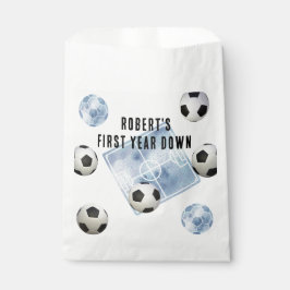 Soccer First Year Down Birthday Party Geschenktütchen