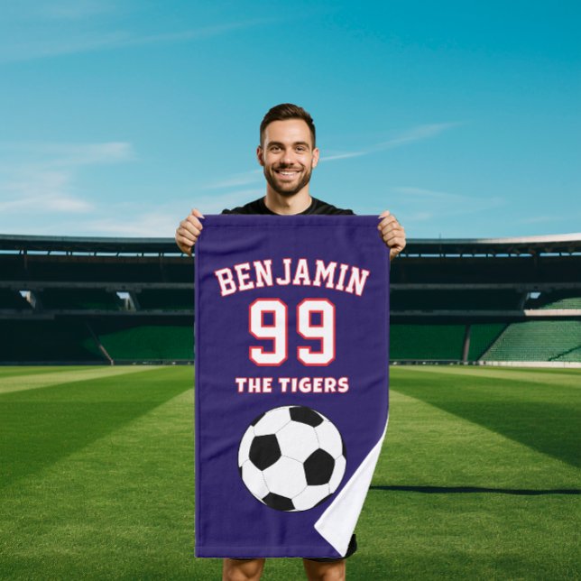 soccer Football sports towel, coach bath towel Handtuch (Von Creator hochgeladen)