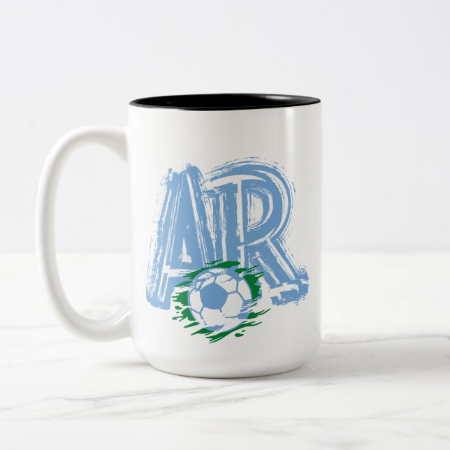 Soccer Game Selección Argentina Football Soccer  Zweifarbige Tasse (Links)