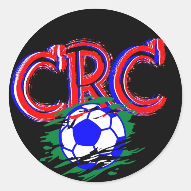Soccer Game Selección Costa Rica Football Soccer Runder Aufkleber (Vorderseite)
