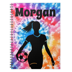 Soccer Girl Personalisiert Krawatte Dye Rainbow Aq Notizblock