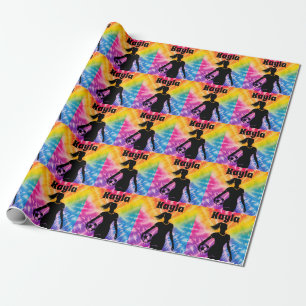 Soccer Girl Personalisiert Krawatte Dye Rainbow Bu Geschenkpapier