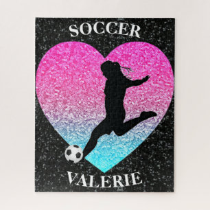 Soccer Girls Glam Personalisiert Jigsaw Puzzle