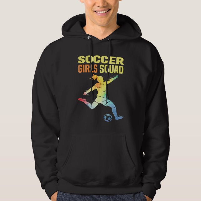 Soccer Girls Squad Kids And Women Soccer Hoodie (Vorderseite)