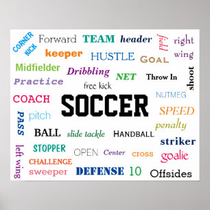 SOCCER Glossar Poster! Motivierend! Poster