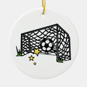 Soccer Goal Keramik Ornament