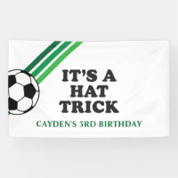 Soccer Green Stripes Hat Trick 3. Geburtstag