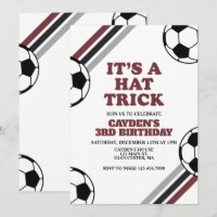 Soccer Hat Trick 3. Geburtstag