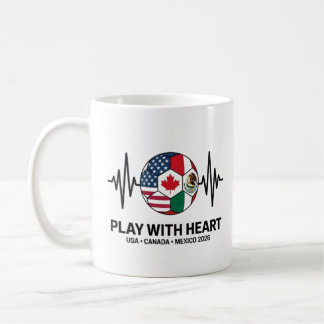 Soccer Heartbeat USA Canada Mexico 2026 Kaffeetasse