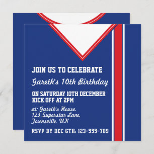 Soccer Jersey Themed Party - Vorlage